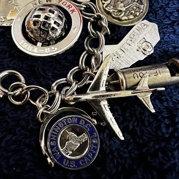 FINAL Price…..Sterling Silver Charm Bracelet A Travelers Delight - Picture 10 of 12